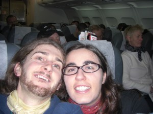 im Flieger nach Lima
