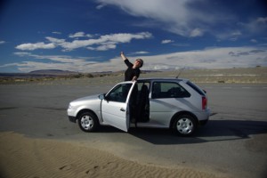 mit unserem Auto Richtung Carretera Austral