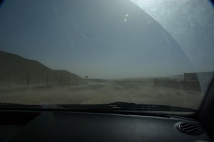 immer wieder gewaltige Sandboeen kommen uns entgegen