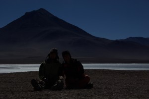 wir 2 vor der Laguna Verde