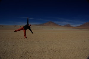 am Weg mit den Piedras de Dali im Hintergrund