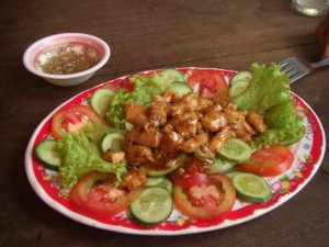 selbst zubereitet - Lok Lak Huenerfleisch