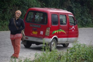 mit diesem Dreiradtaxi wurden wir den ganzen Tag herumchauffiert