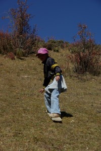 Schliesslich fuhr Alex mit dem Maedchen noch Grasschi - Schifahren auf ca 4000m stellt man sich eigendlich anders vor :-)