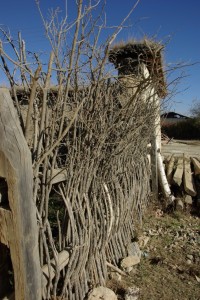 Die Zaeune im Dorf sind gaanz natuerlich geflochten