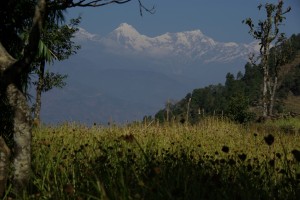Der Ausblick auf Manaslu und Ganesh Himal ist traumhaft
