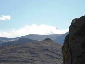 ...der erste schnelle Blick auf den Koenig der Berge, den Mount Everest